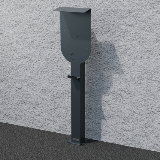 Laadpaal geschikt voor E.ON Drive vBox / Vestel eCharger EVCO4 Wallbox met dak | standaard | voetstuk