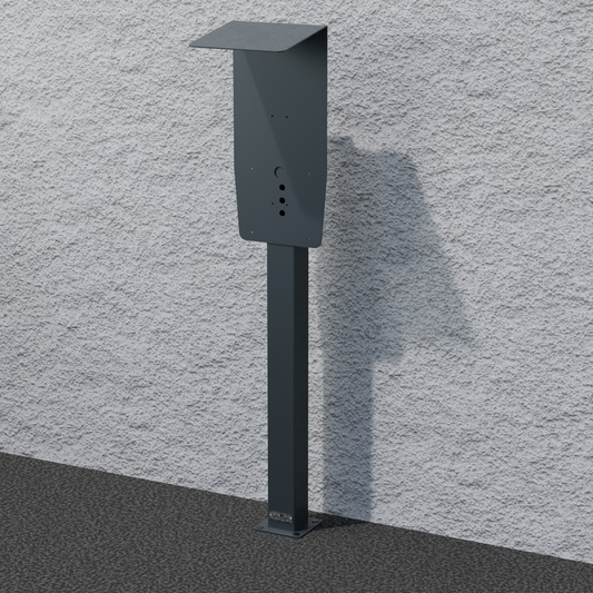 Laadpaal geschikt voor Mennekes Amtrom Charge Control Wallbox met Dak | Voet | Voetstuk | Voetstuk