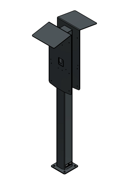 Dubbele laadpaal "DUO" speciaal voor ABL EMH1 Wallbox - Sokkel - Voet - Voet