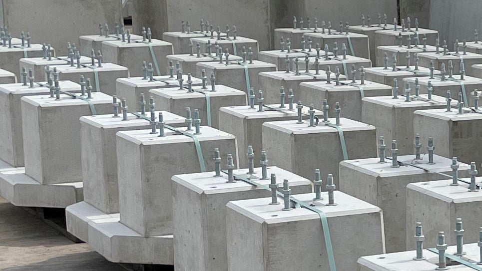Geprefabriceerde betonnen fundering voor "ePole" "ePole Duo" oplaadzuilen bijv. van Innogy, Compleo, EON)