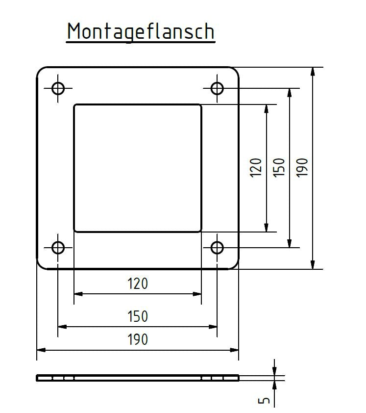 Einzelstele mit 2 Montageöffnungen und großer Serviceklappe