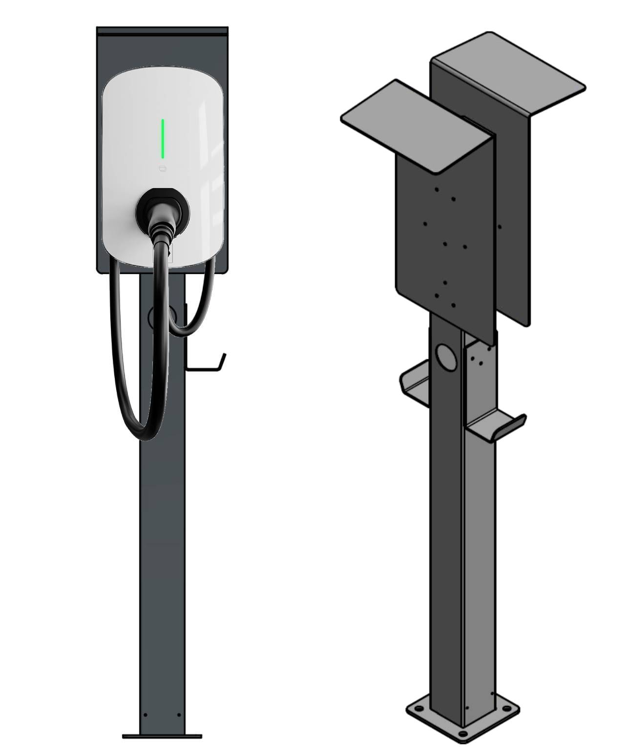 Laadpaal geschikt voor Smartfox Pro Charger Wallbox met dak | standaard | voetstuk