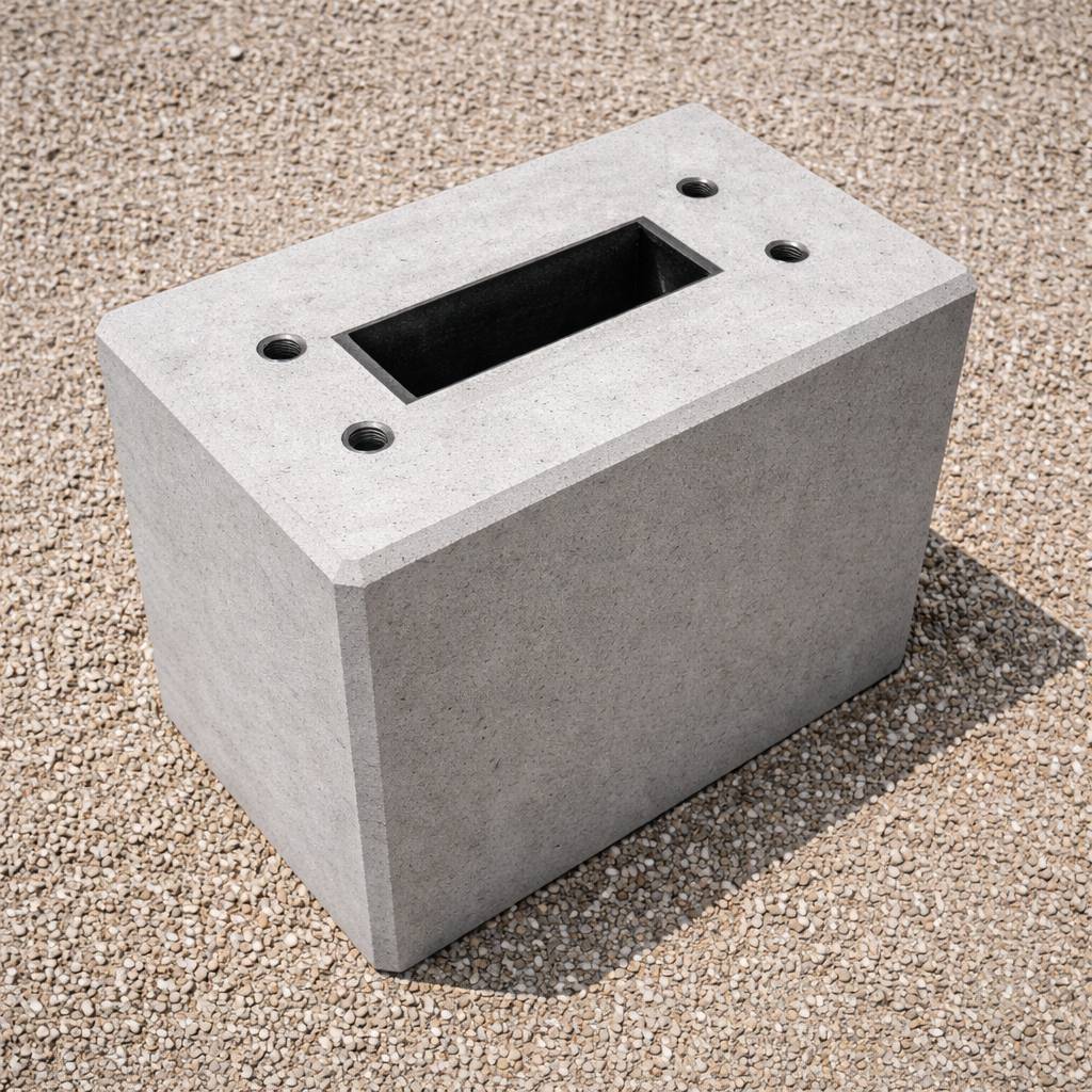 Fertigfundament speziell für Hager XVA135 / XVA140 / XVA137 Standfuß - Ständer Stele