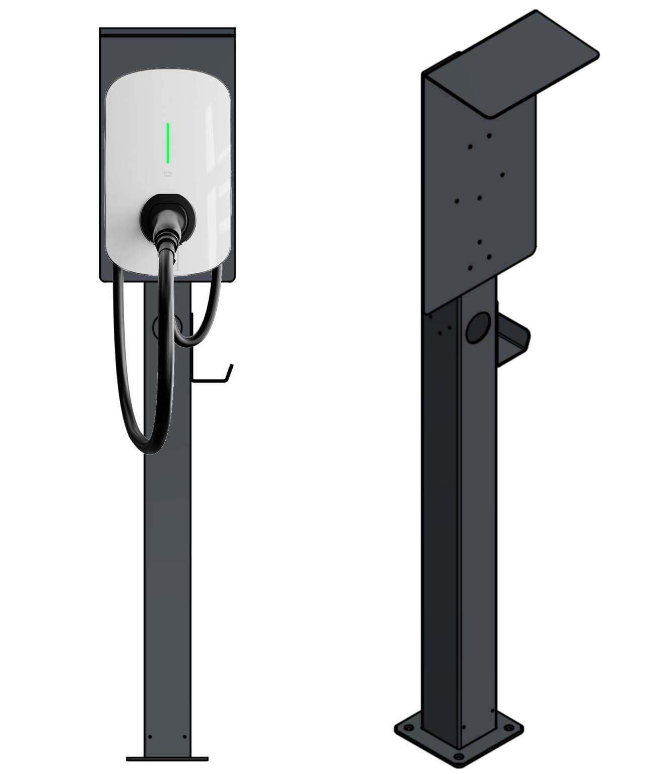 Laadpaal geschikt voor Smartfox Pro Charger Wallbox met dak | standaard | voetstuk