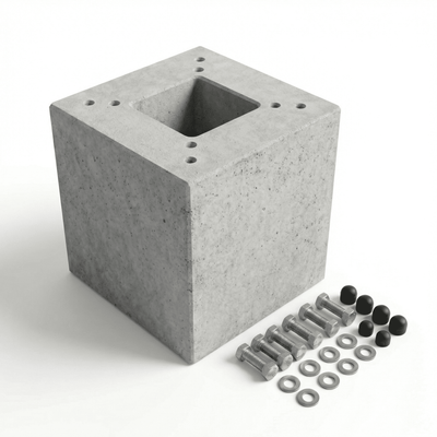 Geprefabriceerde betonnen fundering voor "DIE-LADESÄULE.DE" oplaadpaal, -standaard of -zuil