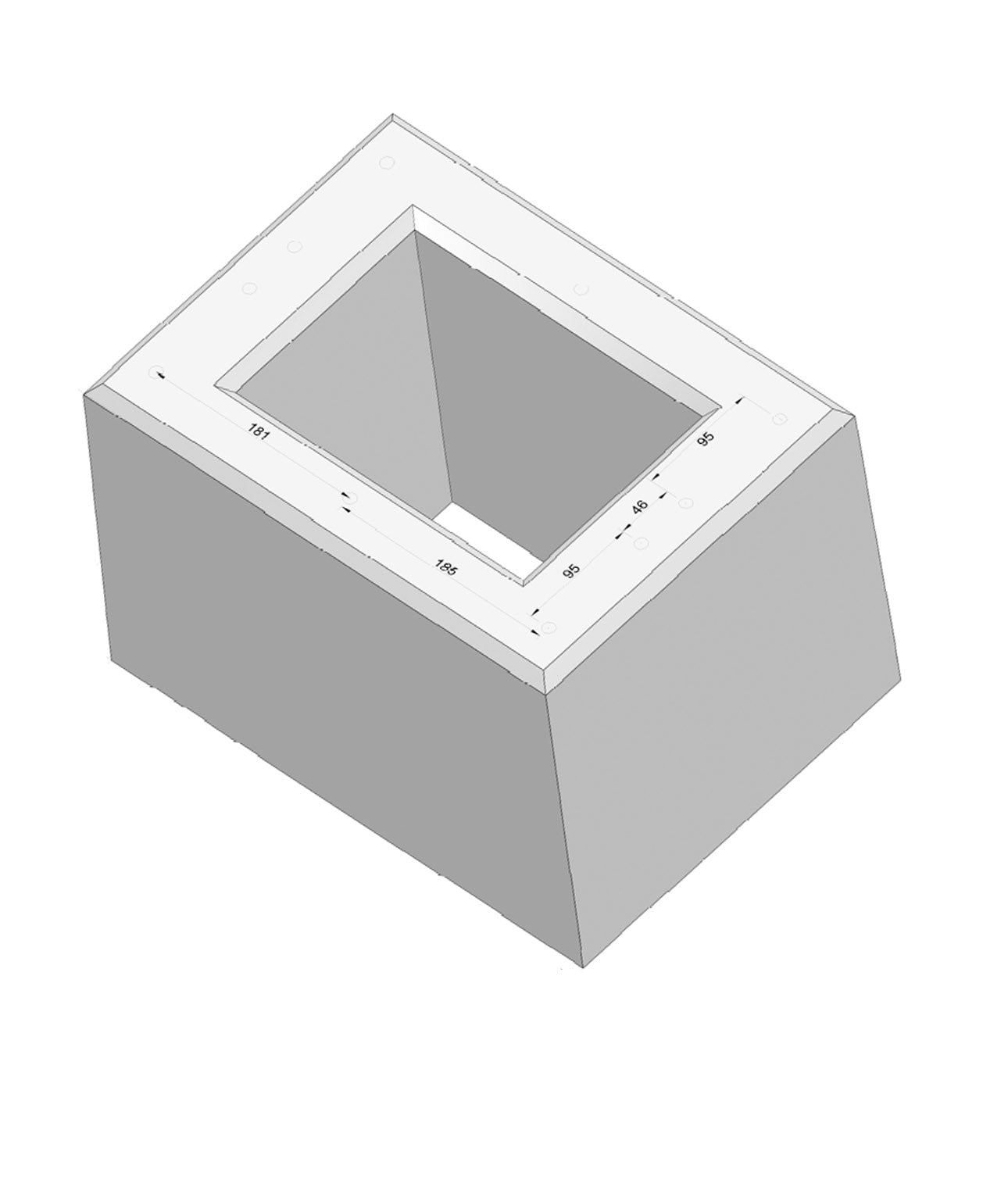 Fertigfundament "Hoch" 100 Kg -  speziell für KEBA Standfuß Doppel Dreieck KeContact P20 / P30 V3 ( Artikel: 99839)