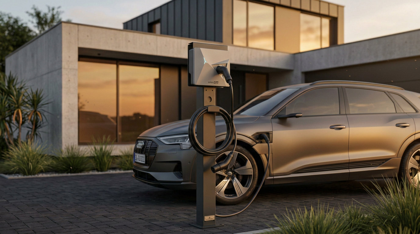 Laadpaal geschikt voor Innogy / Compleo / E.ON eBox met dak | Voet | Voetstuk | Voetstuk