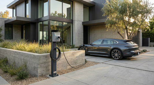 Laadpaal geschikt voor SolarEdge Home Wallbox met dak | standaard | voetstuk