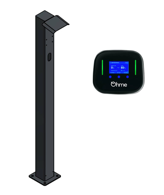 Laadpaal geschikt voor Innogy / Compleo / E.ON eBox met dak | Voet | Voetstuk | Voetstuk
