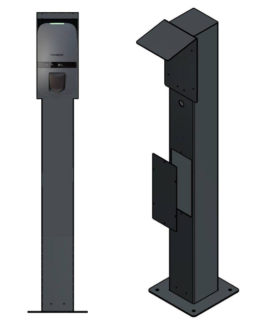 Reihenhaus AG Ladesäule passend für ChargeLine Wallbox mit Dach