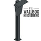 Dubbele laadpaal geschikt voor 2 Heidelberg wallboxen met dak | standaard | voetstuk