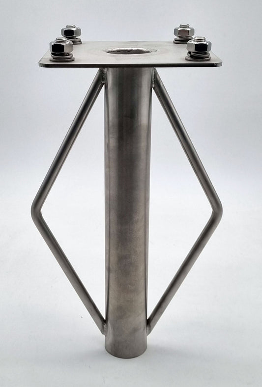 Grondmontagesokkel geschikt voor de DIE-Ladesäule.de voor plaatsing in beton (afmetingen: 300x140x140mm - diameter van de buis 40mm)