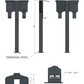 Laadpaal geschikt voor 2 Easee Wallbox met dak | BESIDE | Stand | Voet | Basis