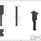 Dubbele laadpaal geschikt voor 2x KEBA P20, P30 Wallbox met dak | standaard | voetstuk