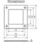 Einzelstele mit 2 Montageöffnungen und großer Serviceklappe
